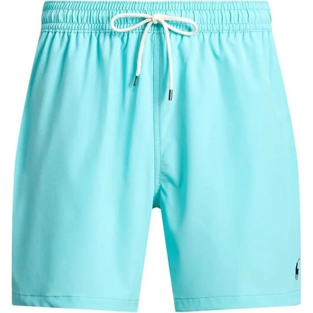 Polo Ralph Lauren Men's Traveler Classic Swim Trunks - Hammond Blue Aqua - M